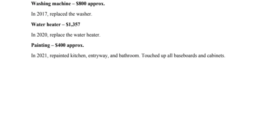 A List of Property Improvements